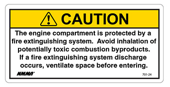 Fire Extinguishing System - Compartment Label (NW 701)